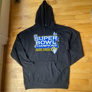 NWT! Fanatics Los Angeles Rams Super Bowl LVI Champions Pullover Hoodie - Size L